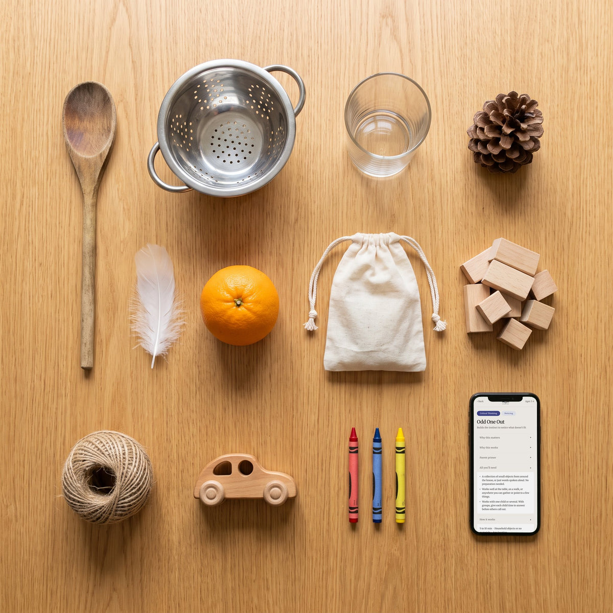 Everyday household objects that are all you need for the activities